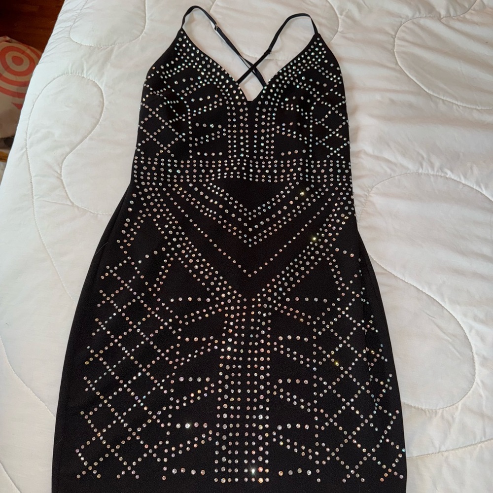 Windsor Elegant Black Studded Dress
